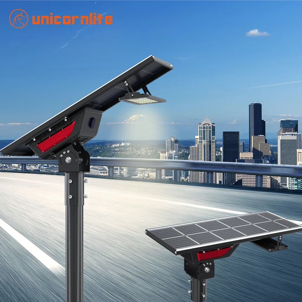 Commercial Public Induction Post Light 100w 200w 300w 240w 400w 500w 600w 700w 900w All In One Led Solar Street Light