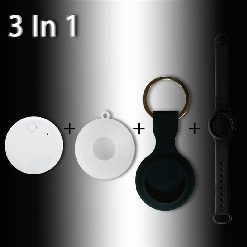 【Gandingan】 3 In 1 Tahan Air + Gantungan Kunci + Casing Tali untuk Airtag Ponsel Global Menemukan Pencari Lokasi Pencegahan Kehilangan untuk Pelacak Findmy
