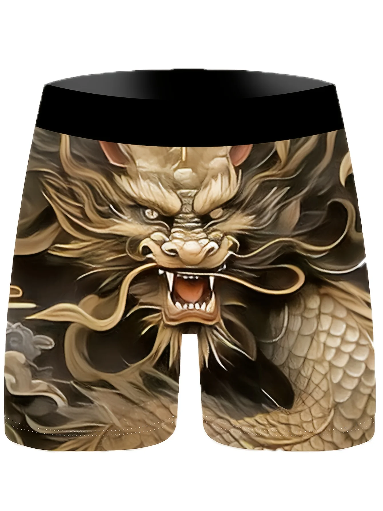 2026 Hot-selling New Summer Fashion Men's Cool Golden Dragon Sports Shorts Men's 3D Printed Breathable Shorts Large Size