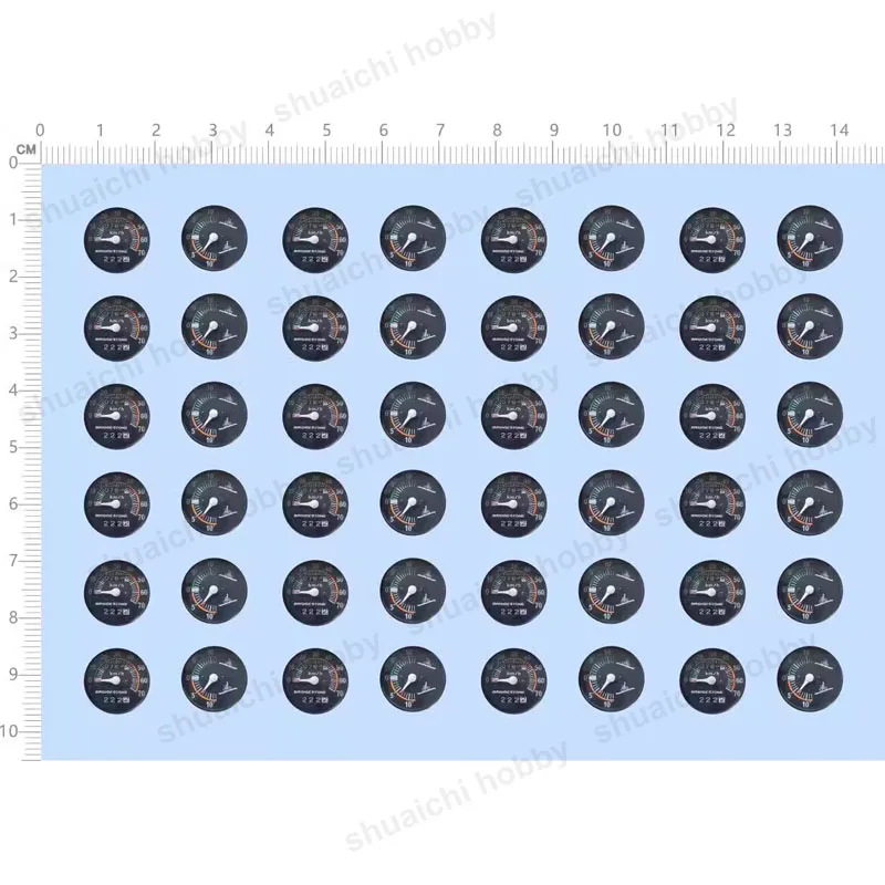 1PCS Water‑Slide Decal Instrument Gauge/Speed Meter Pattern DIY Detailing Accessory for Scale Car Dashboard Interior Decoration