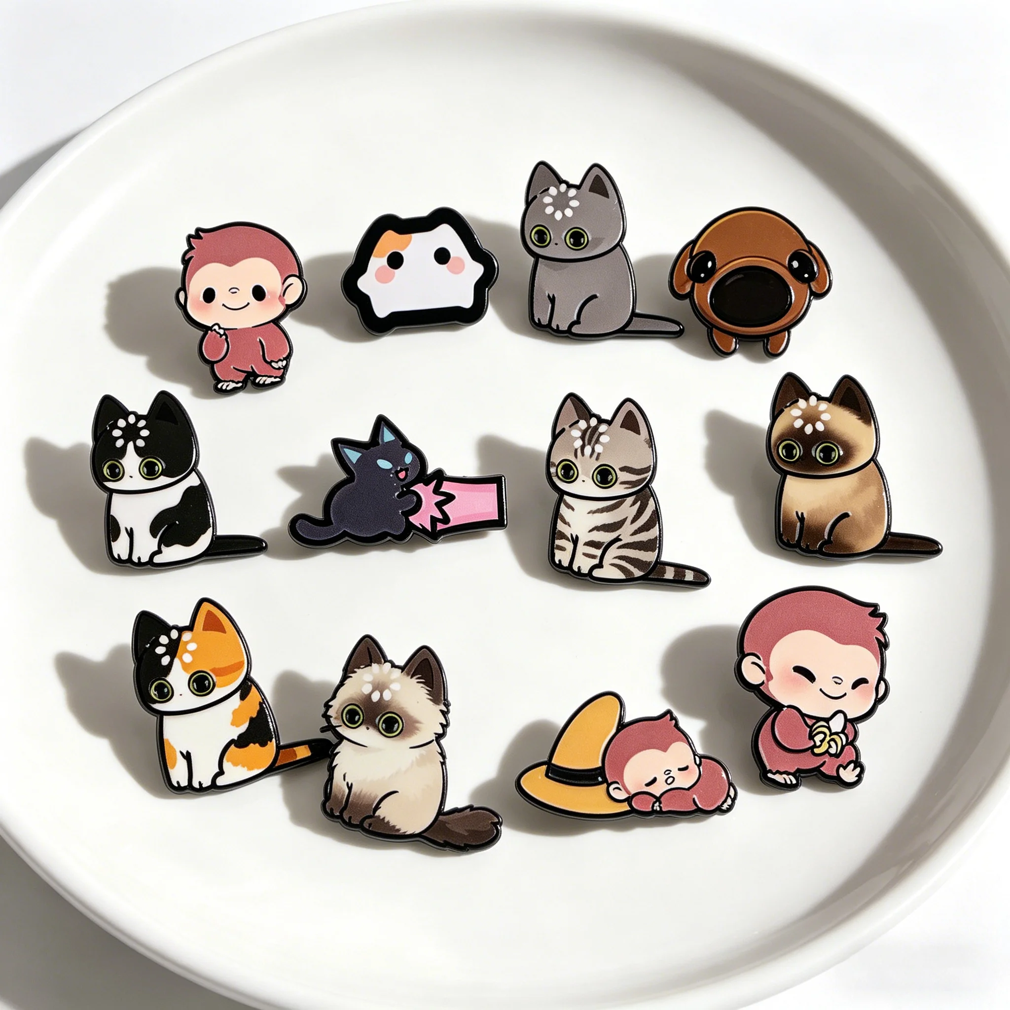 Cute Cat Enamel Pin Cartoon Dog Badges on Backpack Pet Lover Brooches Hat Lapel Pins Cosplay Accessories Toys Gifts