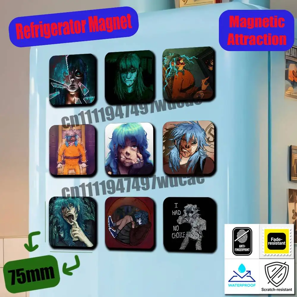 For S-Sally F-Face Sal Fisher Refrigerator Magnets Metal Cabinet Custom Fridge Freezer Magnetic Cards Cover