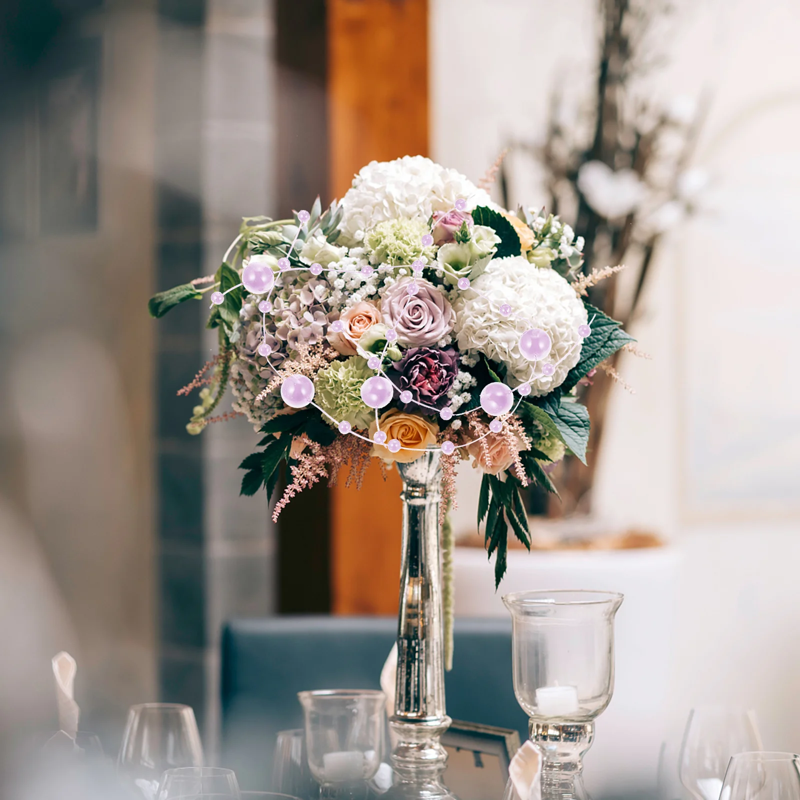 

Нежная цепочка из бисера, подвесные украшения, идеальное украшение для дома, офиса, магазина, подвеска из бисера, подвеска для рукоделия «сделай сам»