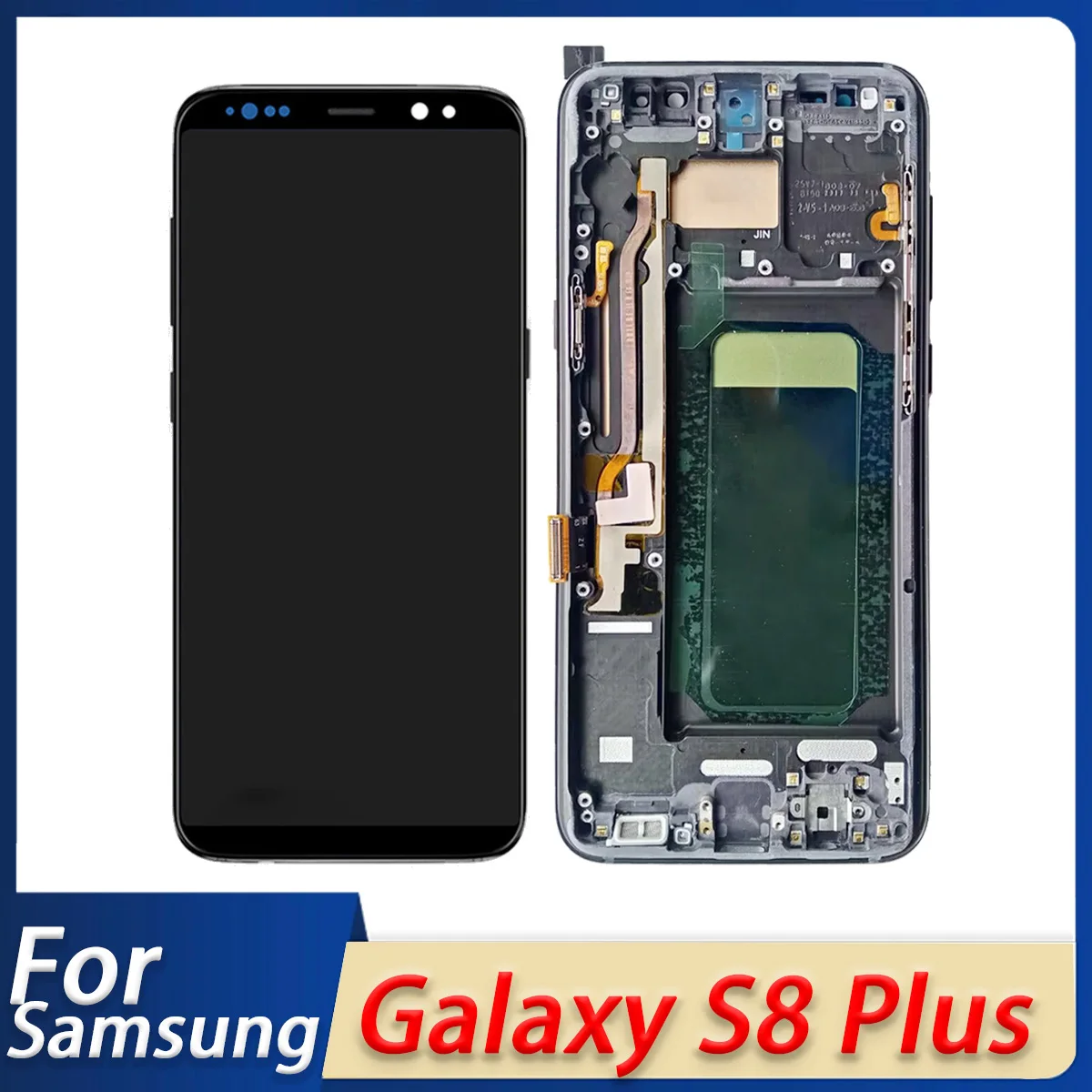 100% Test Quality LCD For SAMSUNG S8 Plus G955F G955U Display Digitizer Touch Screen Replacement With Frame