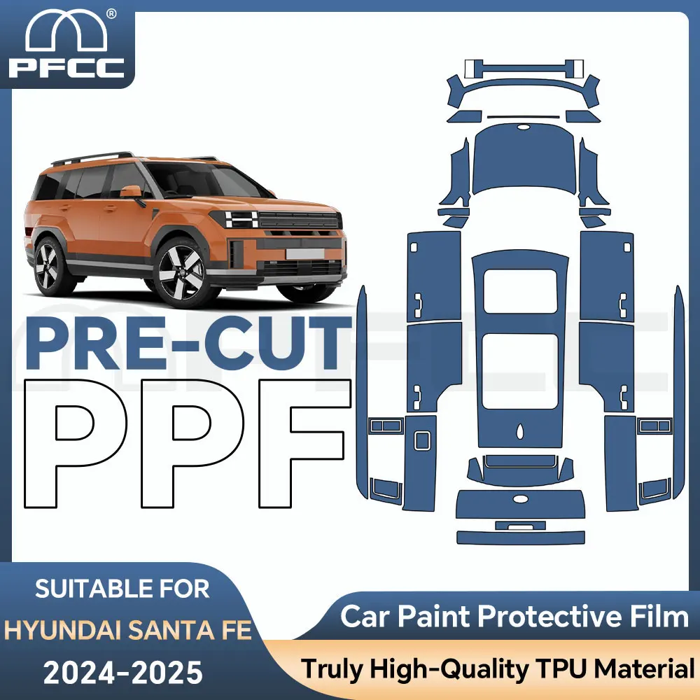 

Car Accessories For Hyundai Santa Fe 2024-2025 TPU Precut Paint Protection Film Full Vehicle Anti-Scratch Exterior PPF 8.5thick