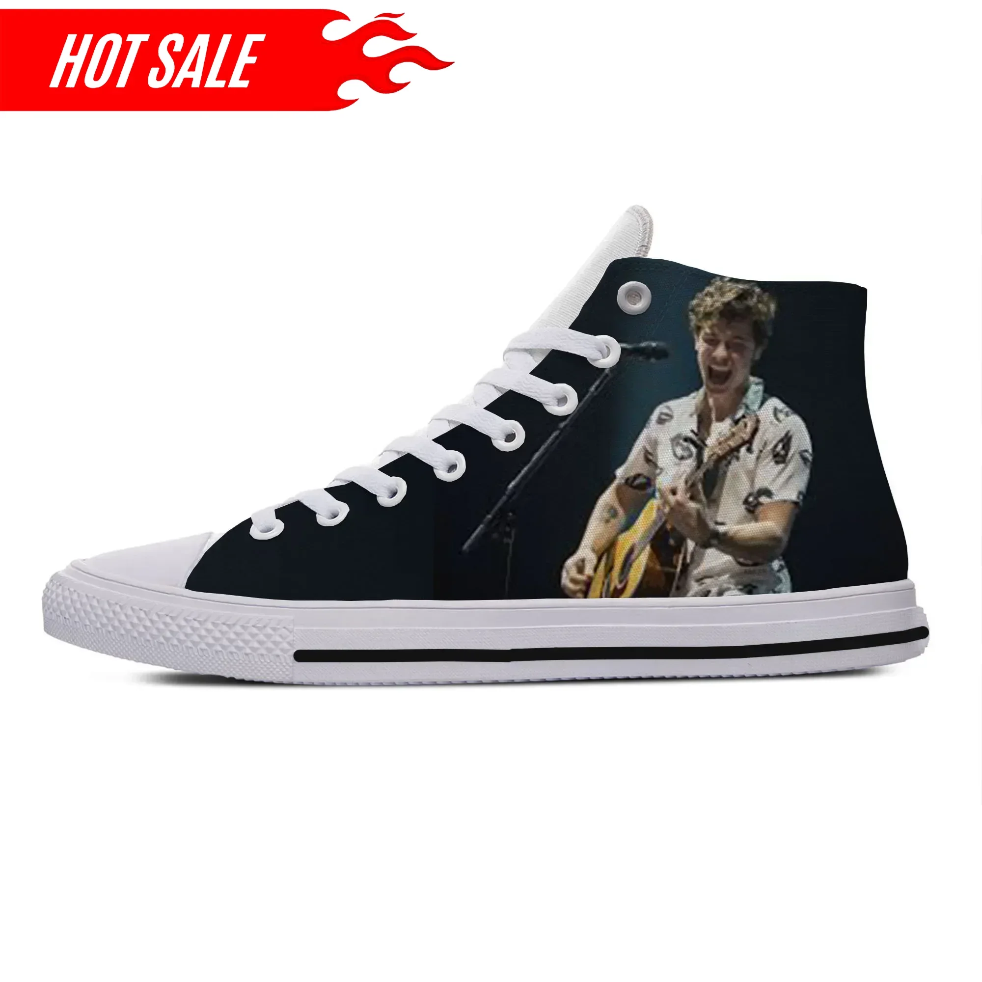 

Hot Cool Funny Summer High Quality Sneakers Handiness Casual Shoes Pop Music for Men Women Shawn Mendes High Top Board Shoes