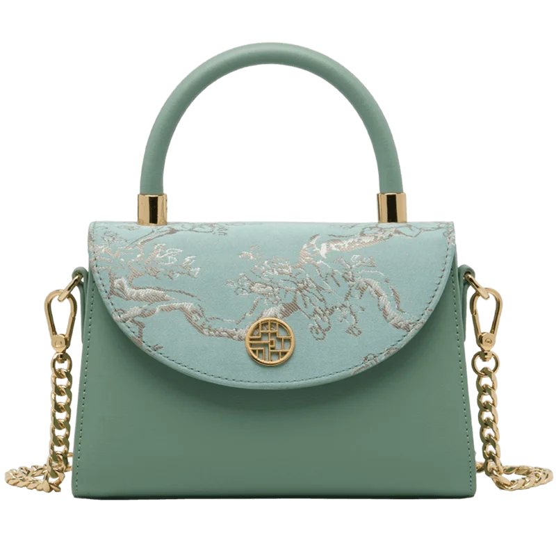 Limited Chinese Style Women Cow Leather Handbag Original Single Shoulder Bag Top Handle Elegant Women Purses High End#sc1630