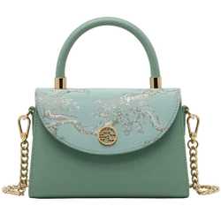 Limitierte chinesische Stil Frauen Rindsleder Handtasche Original Single Shoulder Bag Top Griff elegante Frauen Geldbörsen High End # sc1630