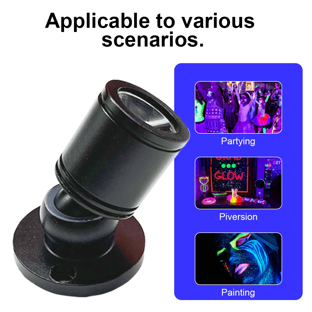2/3/4 1W Ultraviolet UV Lamps, Fluorescent Spotlights, Blacklight Lamps, Model Display Cabinet Lamps, Computer Case Spotlights,