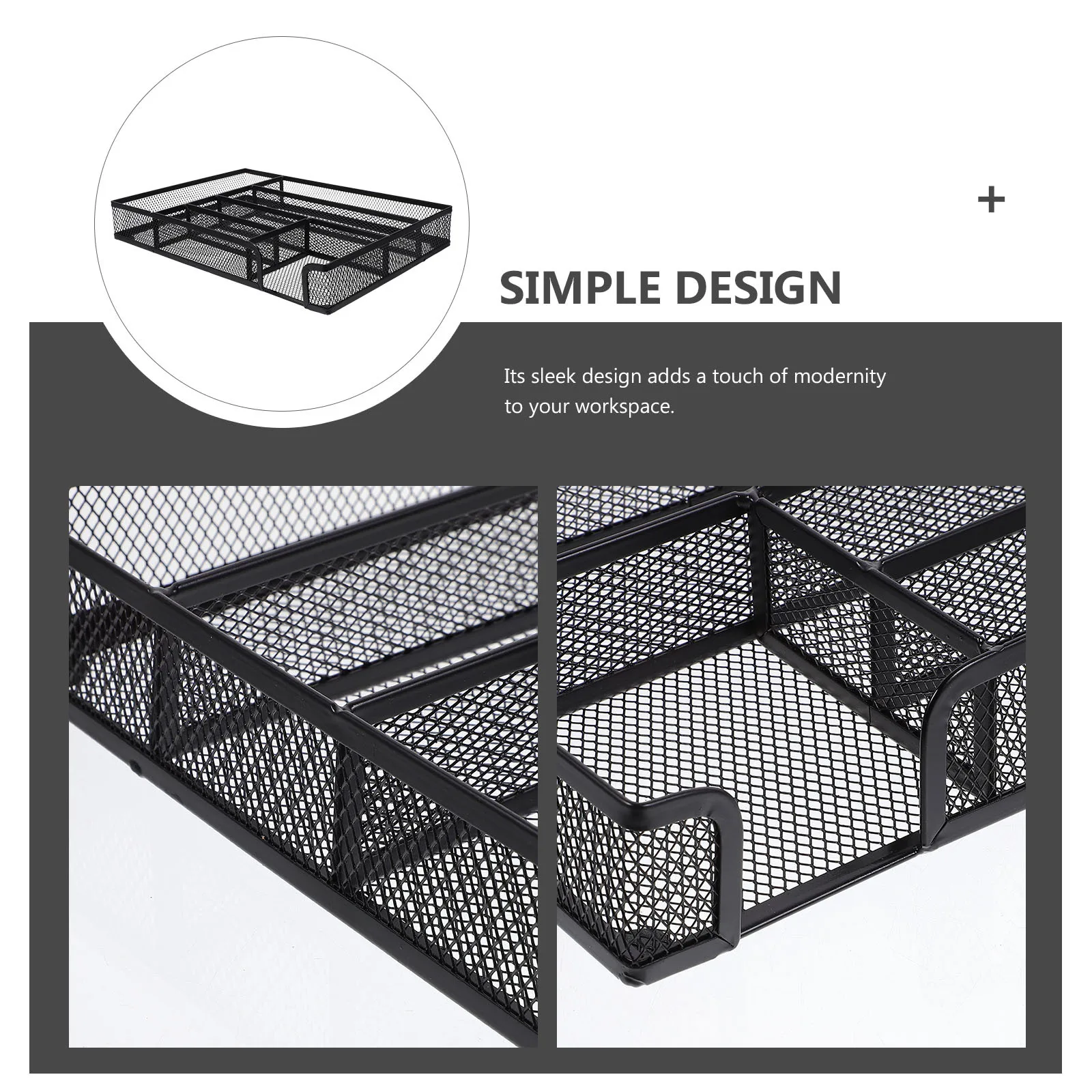 

Iron Desk Organizer Tray Modern Design Pencil Holder Desktop Accessories Pen Organizer for Desk Drawer Drawer Organizers Office