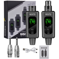 Professional UHF Wireless Microphone Converter Wireless System XLR Transmitter and Receiver Support 0V 48V Mics