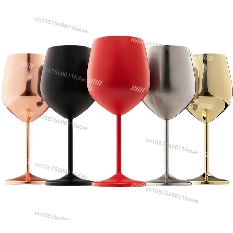 

Modern Stainless Steel Goblets,with Ergonomic Design for Home Bar Restaurants
