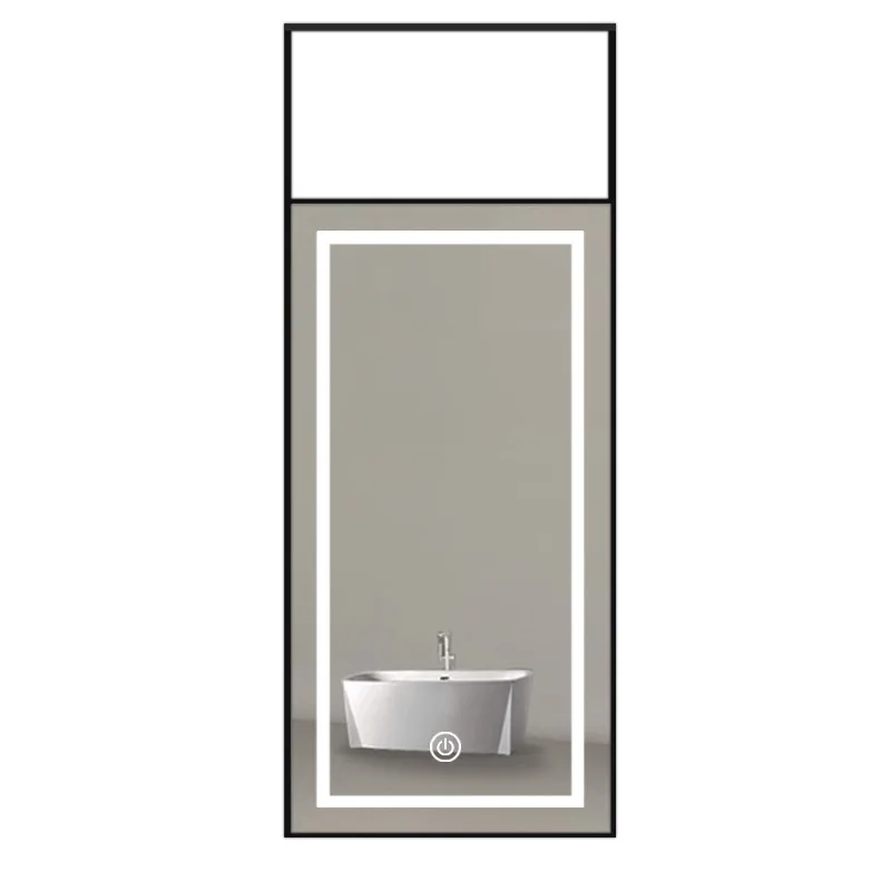 

Hotel bathroom hanging boom bathroom mirror Aduo aluminum alloy wrought iron frame double-sided smart