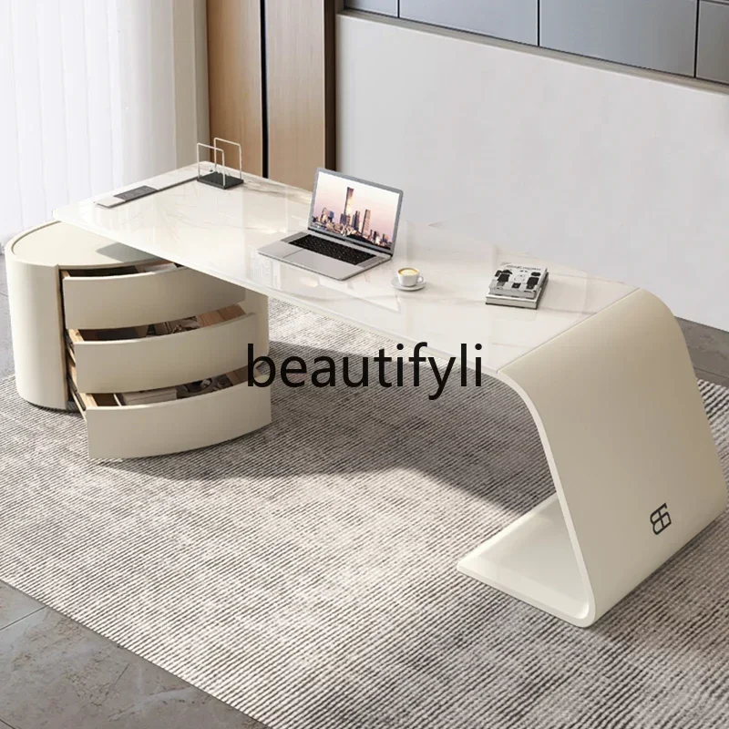 

yj15 Modern simple rock slab desk household light luxury writing desk designer office computer desk