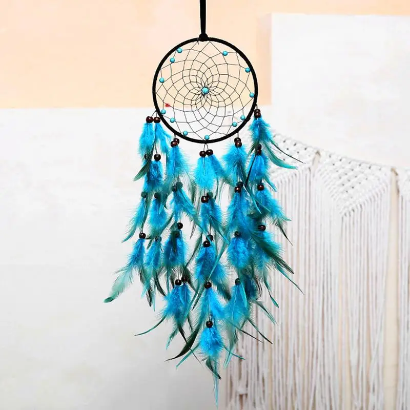 Dreamcatcher Pendant Handmade Dream Catcher Wall Decoration with Lucky Pendant Beads Wall Hangings Decor For Room Party Wedding