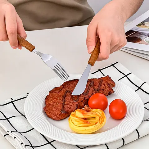 3-इन-1 पोर्टेबल कटलरी सेट, पुन: प्रयोज्य घरेलू यात्रा बर्तन सेट, कांटा चम्मच चाकू बॉक्स के साथ, डिनरवेयर सेट, पिकनिक कैम्पिंग टेबलवेयर 8 best sales डिनरवेयर सेट - №4