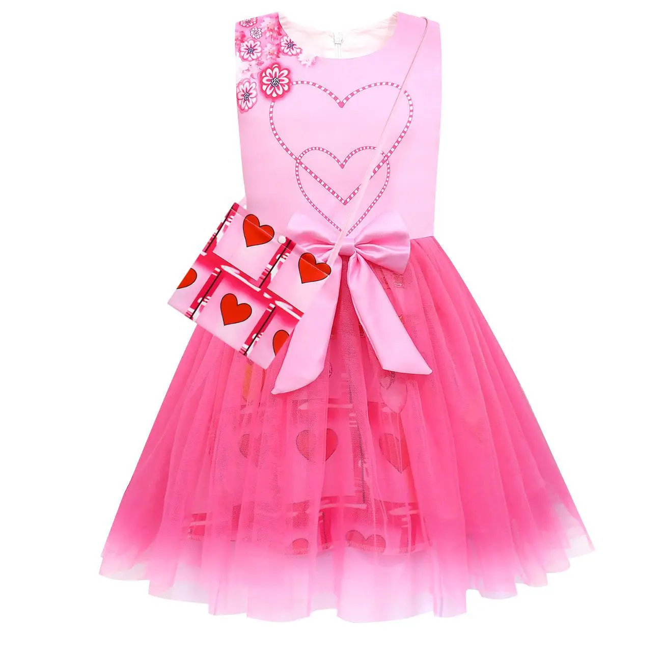 D-Descendants 4 The Rise of Red Girls Cosplay Costume Baby Kids Shirt Dress Suits Pink Uniform Outfit Halloween Carnival Clothes