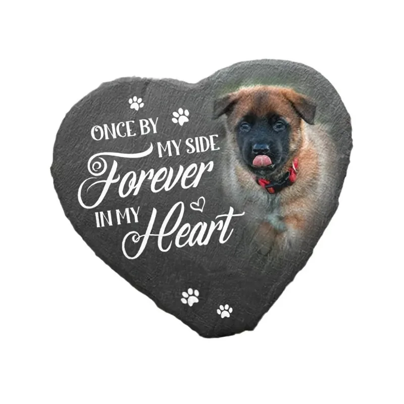 tomb stones Pet Memorial Heart-Shaped Plaque & DIY Custom Pet Tombstone Made to Order,Personalized Pet Loss Sympathy Gift