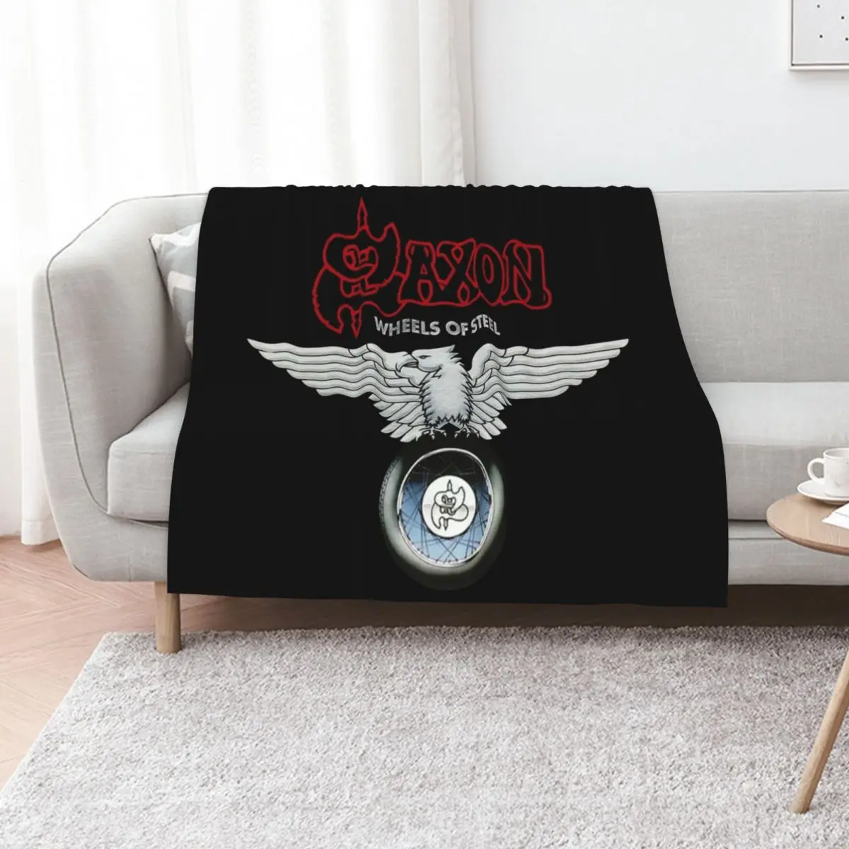 Saxon: Wheels Of Steel Throw Blanket Plaid on the sofa Large anime Cute Plaid for sofa For Baby Blankets