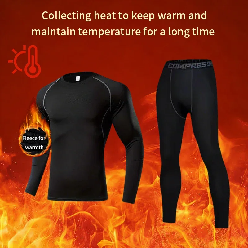 2025 Best-selling autumn and winter thermal underwear, double the warmth, sporty base layer, soft and highly elastic pajamas