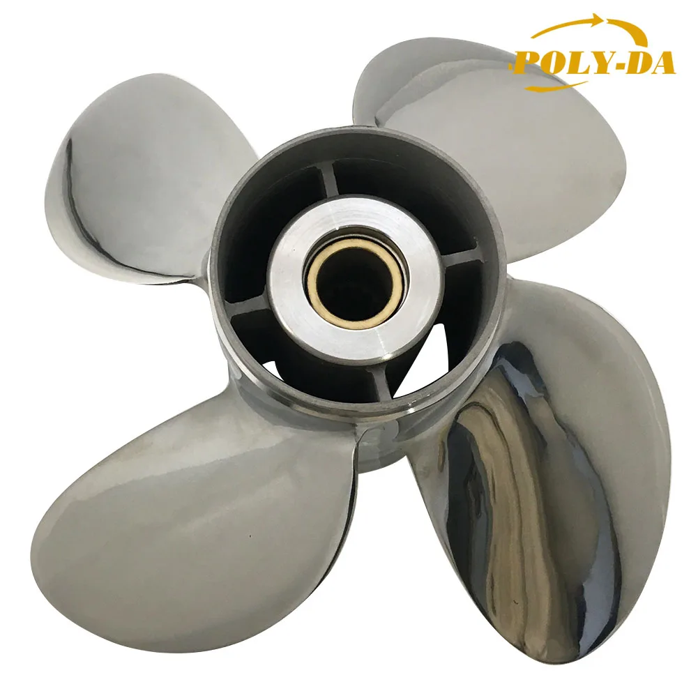 4 Blades 50-130HP 13 X 19 STAINLESS STEEL Boat OUTBOARD PROPELLER Marine Propeller Suitable For Engine