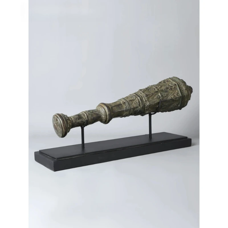 

Handcrafted 24-inch Lord Vishnu's Garda Brass Sculpture with Green Patina Metal Crafts