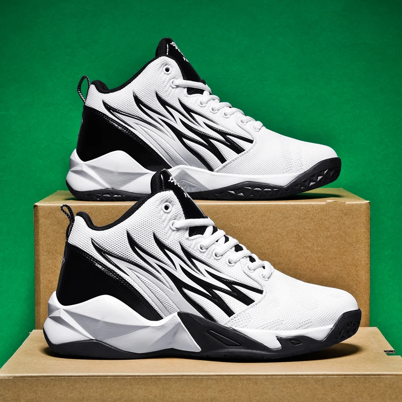 

Мужские баскетбольные кроссовки, удобные повседневные баскетбольные ботинки для полевых тренировок, противоскользящие спортивные баскетбольные ботинки на открытом воздухе для мужчин