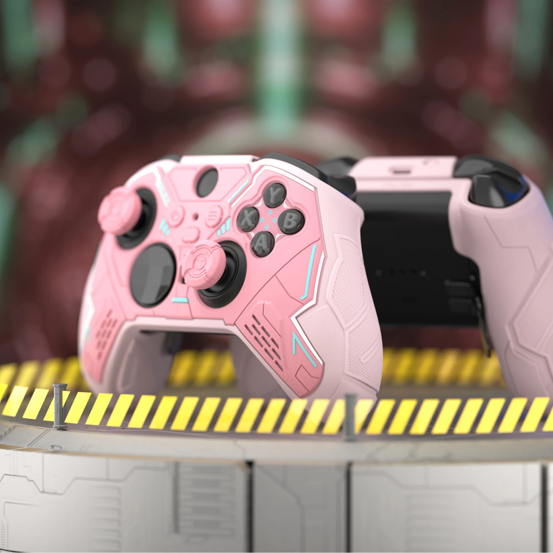 Xbox Elite シリーズ 2 & Elite シリーズ 2 コア用シリコン カバー スキン、PlayVital Stellar Mecha ノンスリップ グリップ プロテクター - ピンク