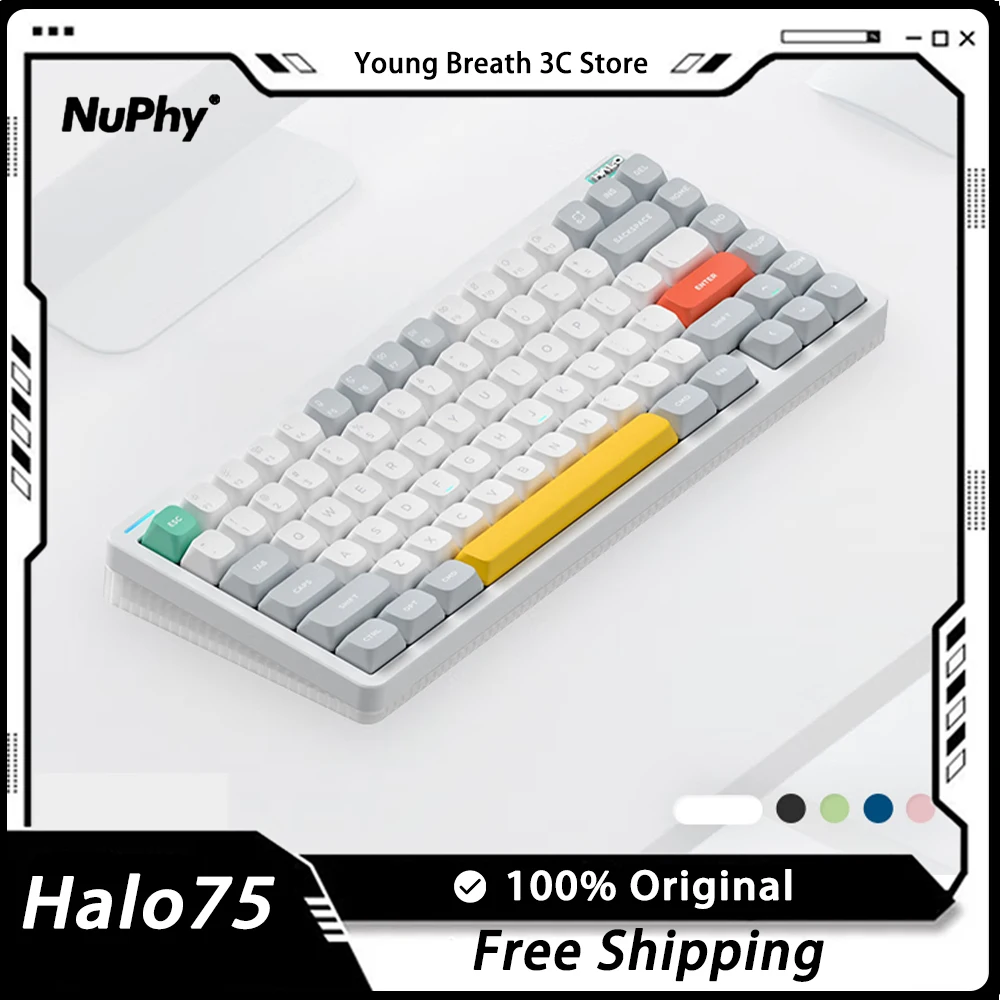 

Nuphy Halo75 V2 Mechanical Keyboard Three Mode Hot Swap Wireless Gaming Keyboard Gasket Support VIA/QMK PC Gamer Accessories Mac