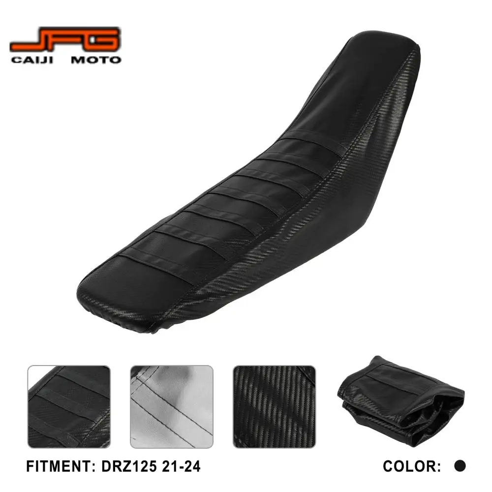 

Motorcycle Seat Cover For Suzuki DRZ125 2021-2024 Anti-Slip Electric Dirt Bike Accessories Motocross Black Yellow Covers PVC