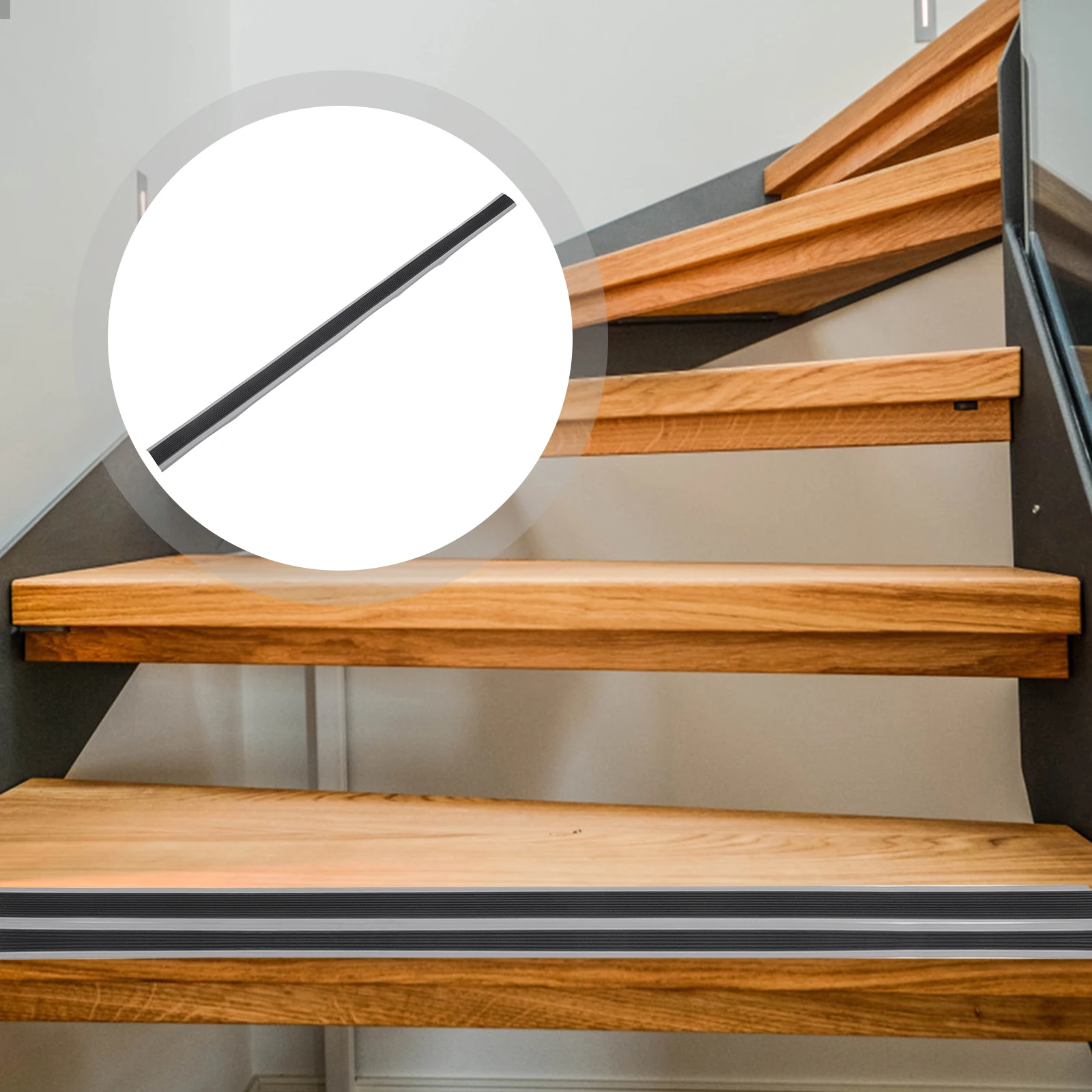

Stairs Anti skid Strip Stair Nosing Step Trim Floor Edging Vinyl Treads Protective Edge Guard Non slip Stair Strips Staircase