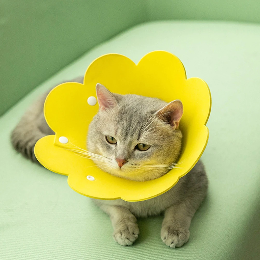 

2 Pcs Anti-licking Neck Ring Collar Light and Thin Anti-Bite Circle Elizabethan Yellow Pet Supplies