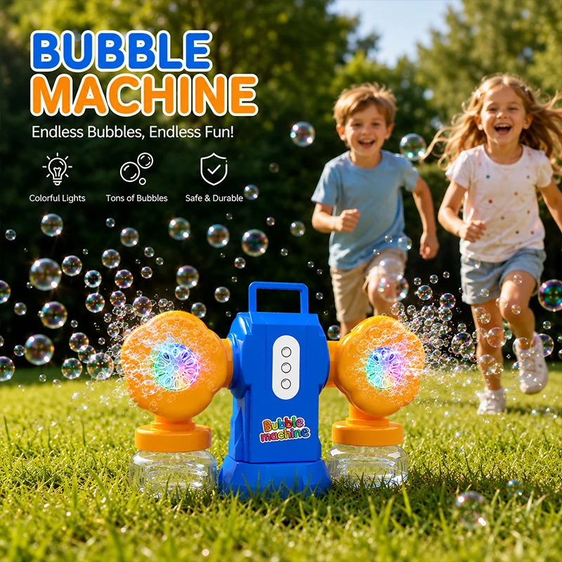 

Rechargeable 360 ° Rotating Fully Automatic Bubble Machine Outdoor Activities Festival Children's Party Gift Bubble Artifact