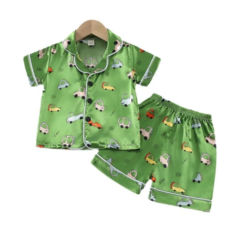 New Summer Baby Clothes Suit Kids Boys Pajamas Children Sleepwear Shirt Shorts 2Pcs/Sets Infant Causal Clothing Toddler Costume