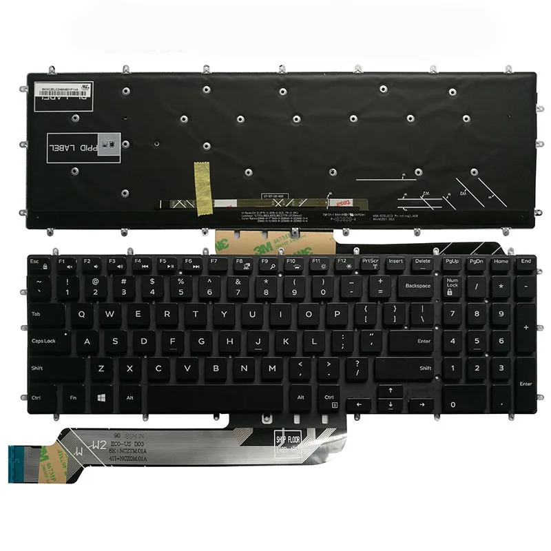 New US Keyboard For Dell Inspiron 7567 7566 7577 7587 7570 7580 Laptop English Layout Blue/Red/White Backlit