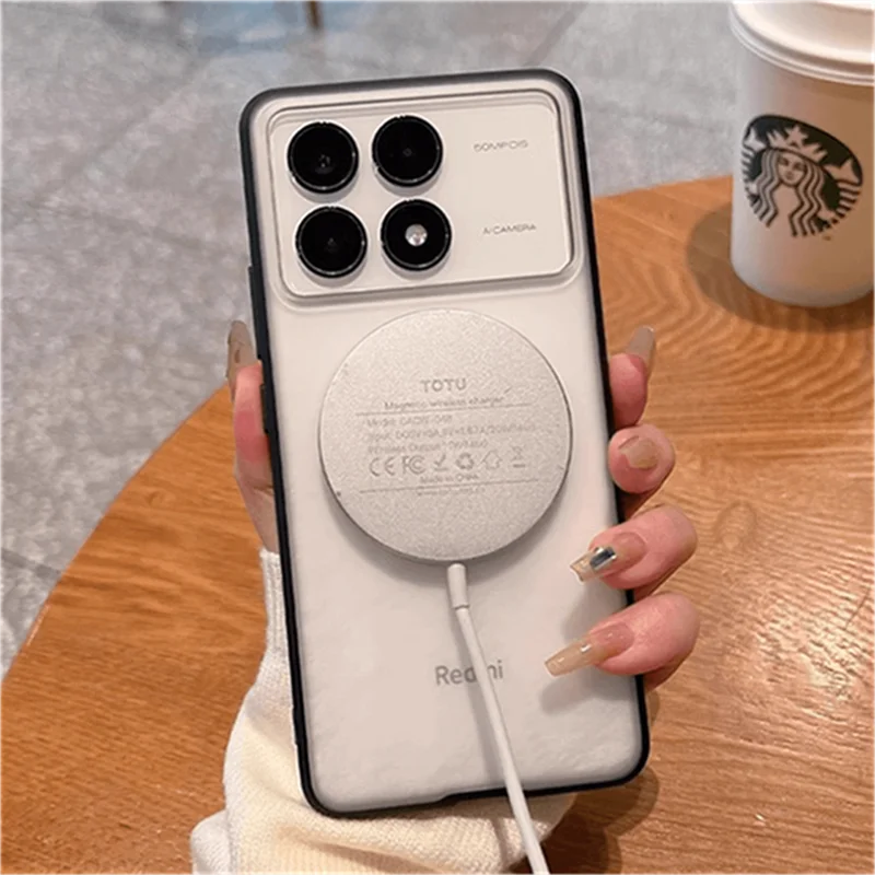 Magnetic Case For Redmi Note 13 Pro 5G Note13 4G Xiaomi POCO X6 M6 F6 Pro Silicone Clear For MagSafe Cover Camera Protect Shell