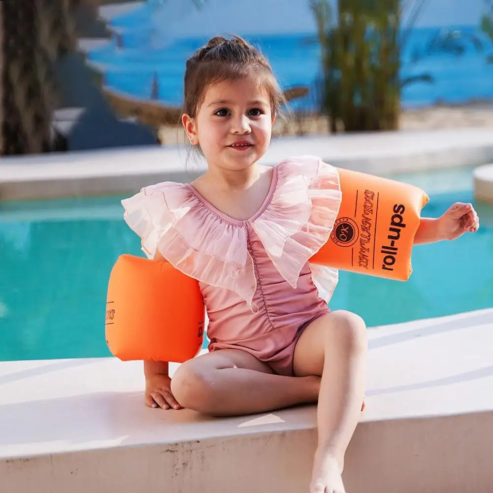 Dual Airbag Arm Floaties Children's Inflatable Arm Floaties for Swimming Pool Kids Swim Trainer Floaties for Pool for Delicate