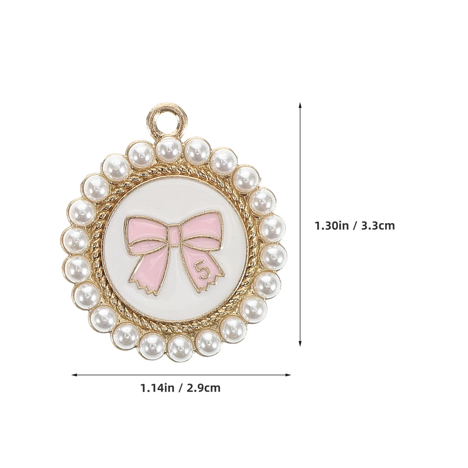 20개 진주 리본 매듭 참 장식품 아연 합금 펜던트 DIY 보석 제작 팔찌 목걸이 귀걸이 열쇠고리용