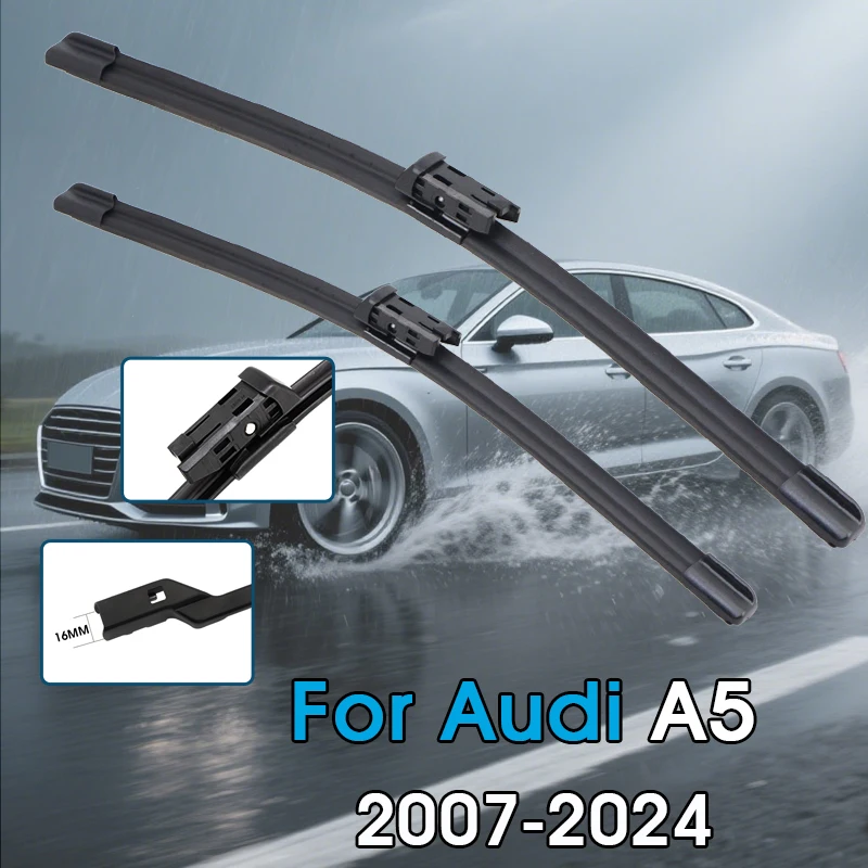 

Автомобильные щетки стеклоочистителя для Audi A5 8T F5 2007-2024, щетки лобового стекла, подходят для кнопочного рычага, автомобильные аксессуары