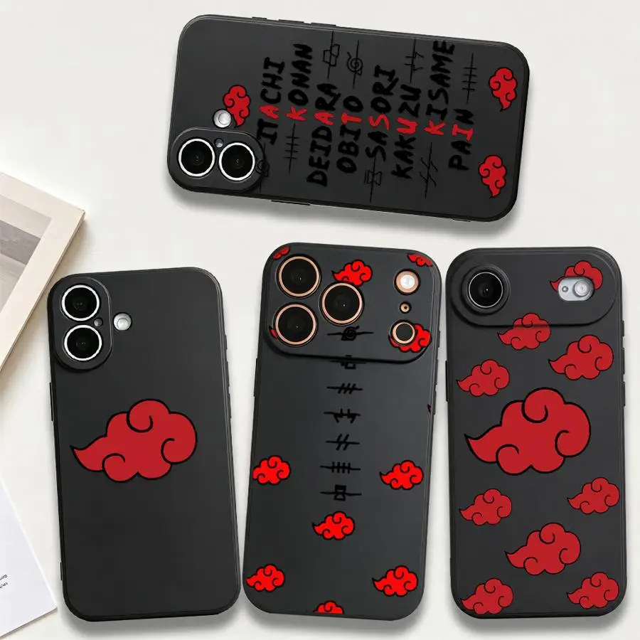N-arutos-Akatsukis-Cloud Handyhülle für Apple iPhone 17 18 Pro Max 12 14 Air 11 7 8 15 Plus 16 13 Mini 18 XS XR 17e 16e