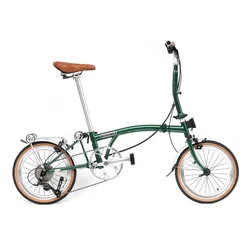 Cranston R9 Folding Bike 16 Inch 9 Speed C-Brake 4130 Chromoly Steel Tri Fold Frame 349 Aluminium Alloy Wheel Vintage City Bike