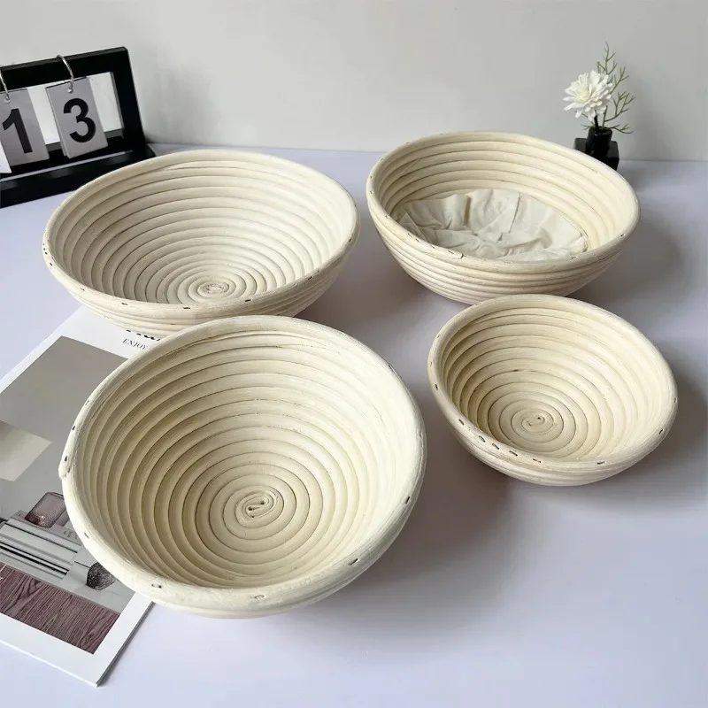 Indonesian Rattan Proofing Basket for French European Bread Dough Rising Fermentation Bowl Egg Basket Baking Mold
