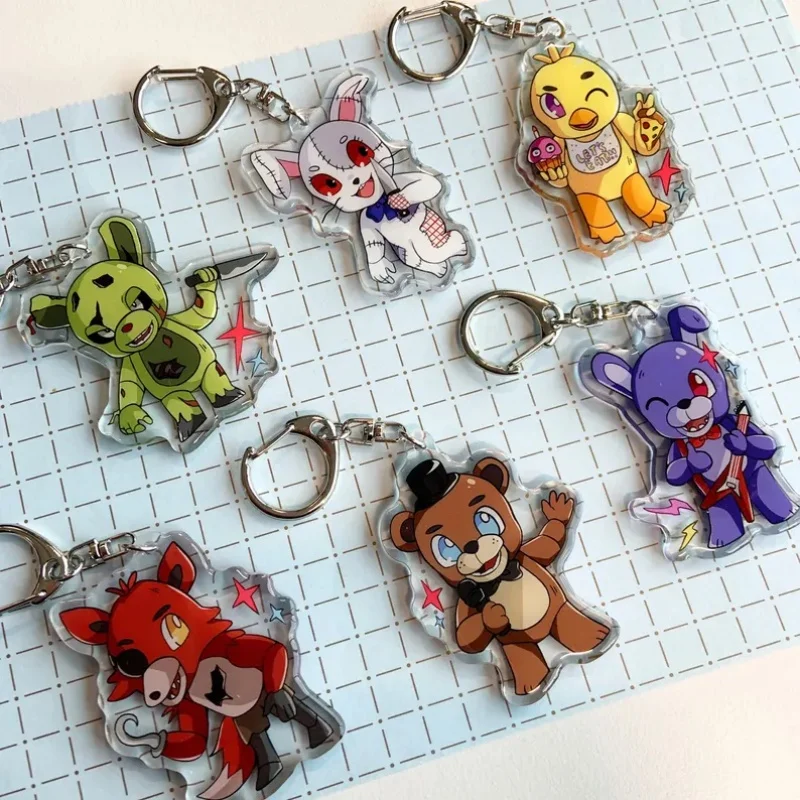 FNAF Acryl-Schlüsselanhänger Unisex PVC-Material für Taschendekoration