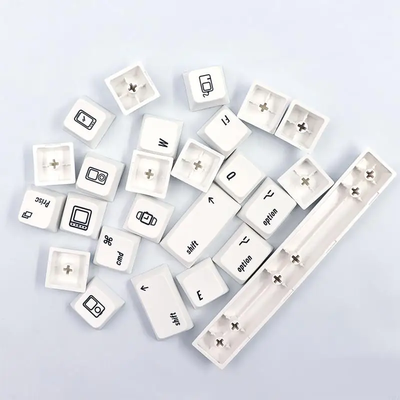 P9JB PBT Dye Subb Keycaps 133pcs MAC-style Stylish for Key Cap Set for Gaming Mechanical Keyboard Keycover for Cherry MX Swit