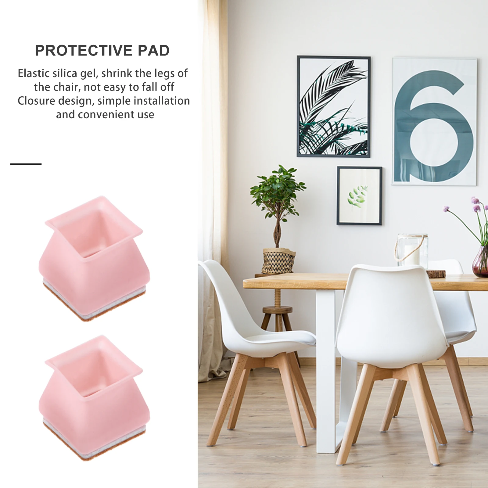 

24Pcs Chair Feet Caps Durable Silicone Protective Foot Pads Noise Reducing Chair Leg Covers for Dining Desk Table Chairs