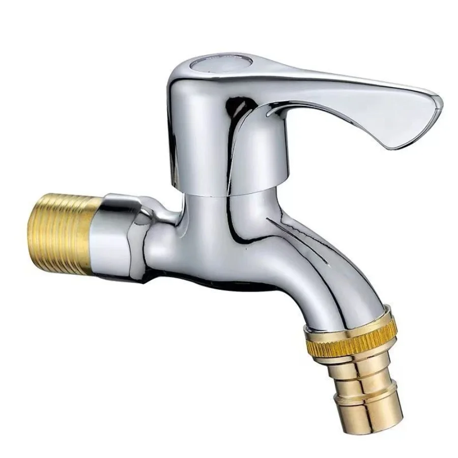 

Washer Faucets 1/2" Male Wall Mounted Garden Balcony Water Tap Plastic Water Hose Quick Connector Single Cooled Faucet