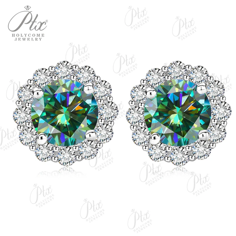 

Серьги-гвоздики из 100% муассанита, разноцветные серьги-гвоздики из серебра 925 пробы с бриллиантами, пройденный тест на два способа ношения, ювелирные изделия в стиле Ins, высокое качество, модные 2025 г.