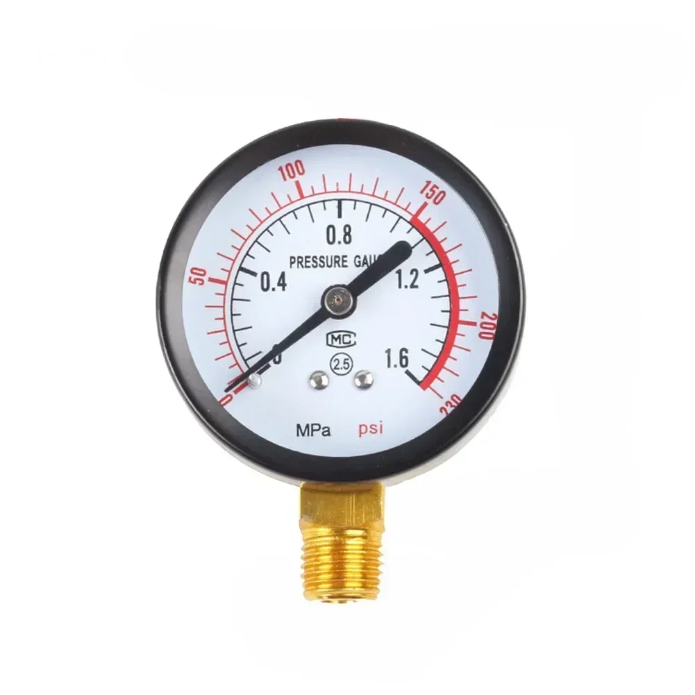 Vacuum Manometer Mini Dial Gauge Y60 0-1.6Mpa 0-230PSI Pool Filter Water Pressure Gauge Meter For Air Compressor Display Gauge