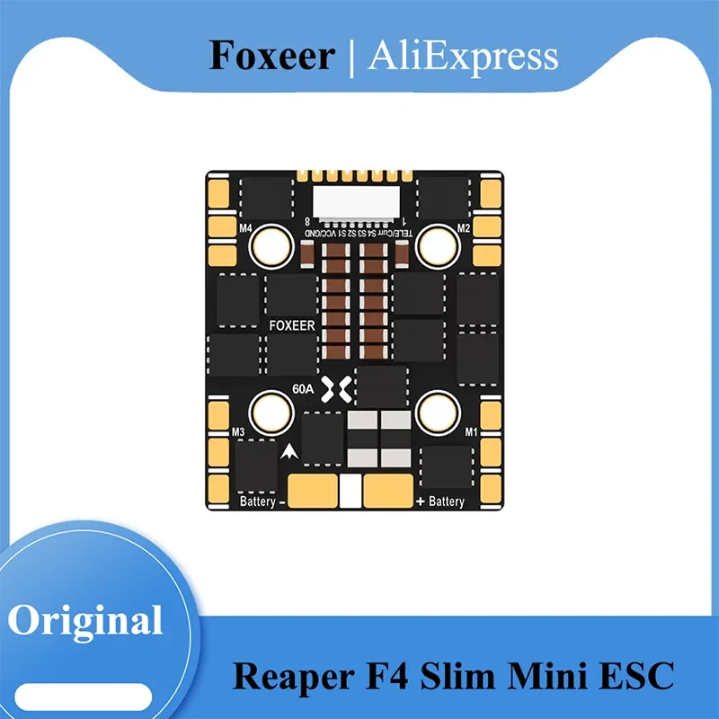Foxeer Reaper F4 Slim Mini 4in1 ESC 128K 60A BL32 Electronic Speed Controller 9~40V 20mm M3 Mount for FPV Freestyle Racing Drone