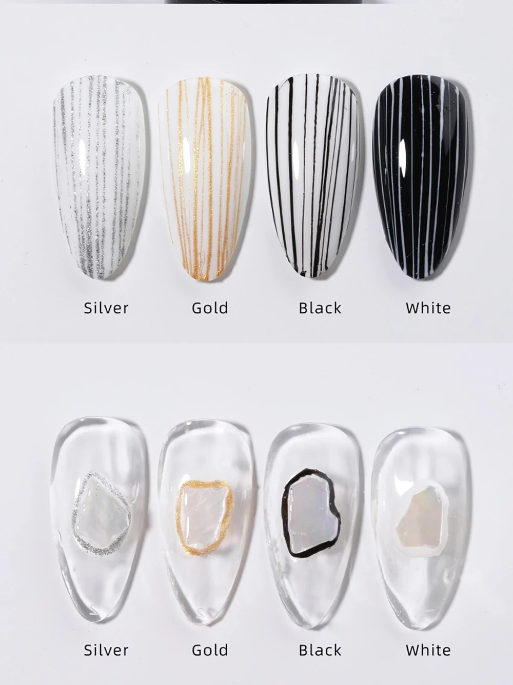 Vendeeni 4 Farben/Set Spider Line Gel Nagellack TPO HEMA FREI Malerei Liner UV Soak Off Gel Lack Elastisches Drahtziehgel – Detail 14